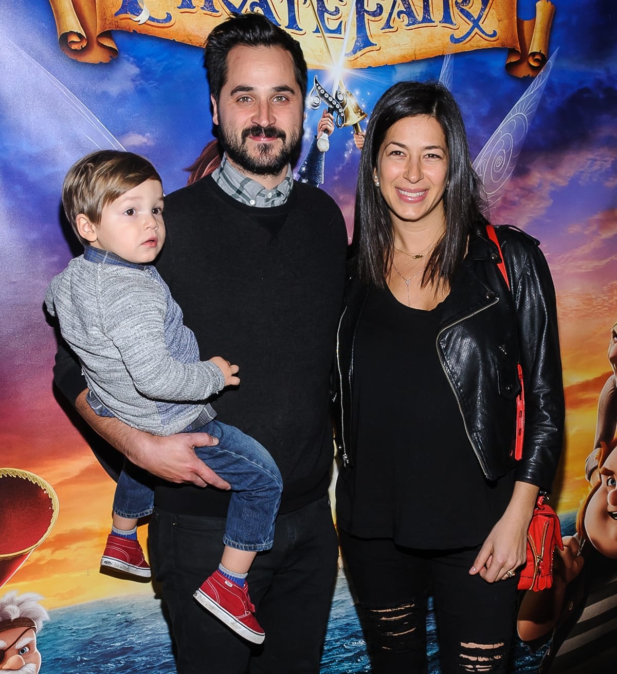 Rebecca Minkoff with her husband Gavin Bellour and her son Luca Shai attend 