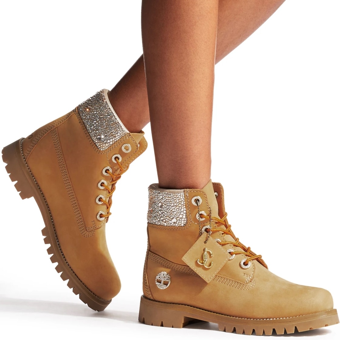 The Jimmy Choo x Timberland collaboration fuses the rugged appeal of Timberland with the inherent glamour of Jimmy Choo