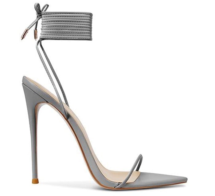 The Femme LA Luce Minimale has sexy thin straps with wraparound ankle ties and pointed toes
