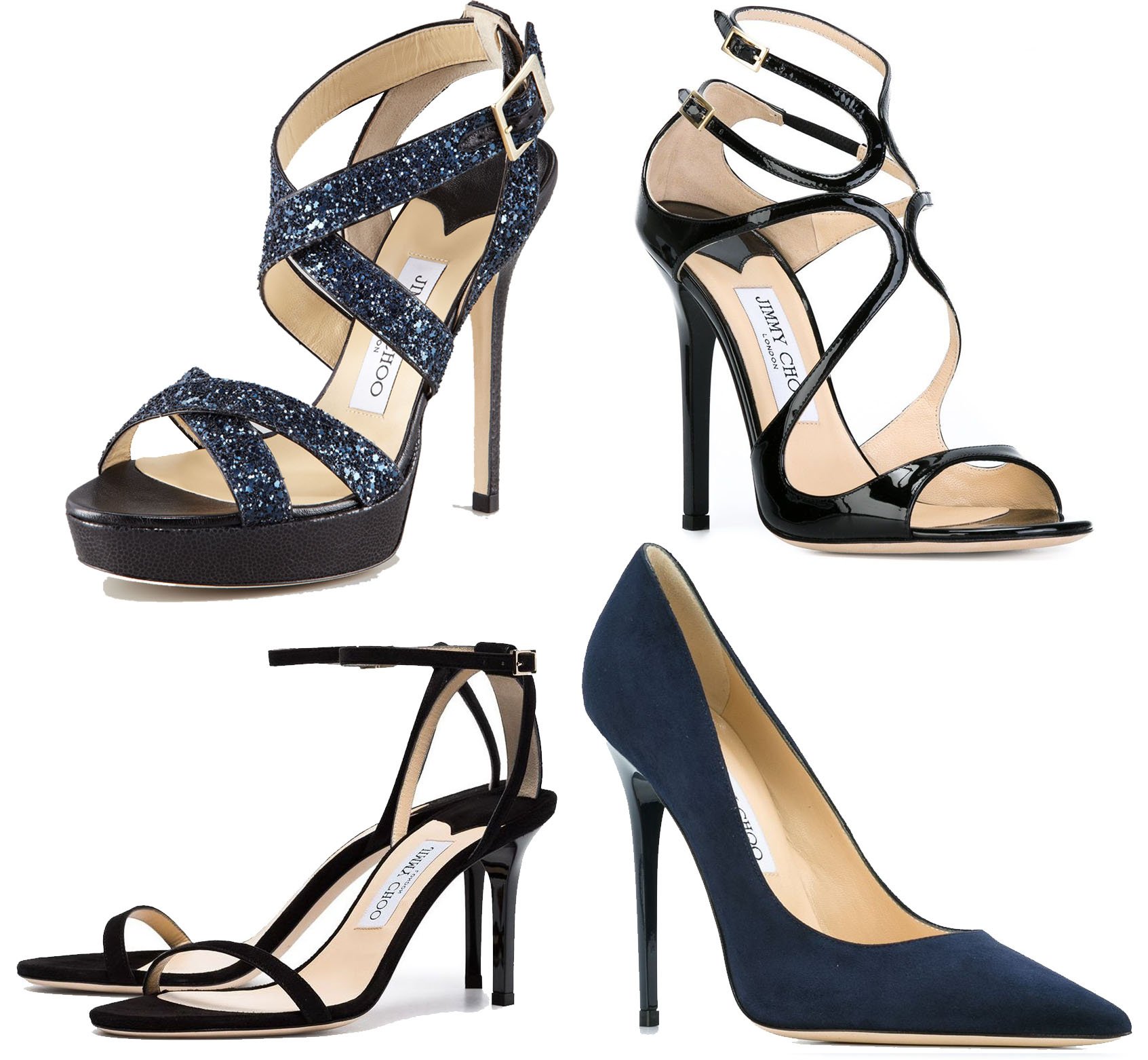 Some of Jimmy Choo's popular styles include the Vamp, Lance, Minny, and Anouk