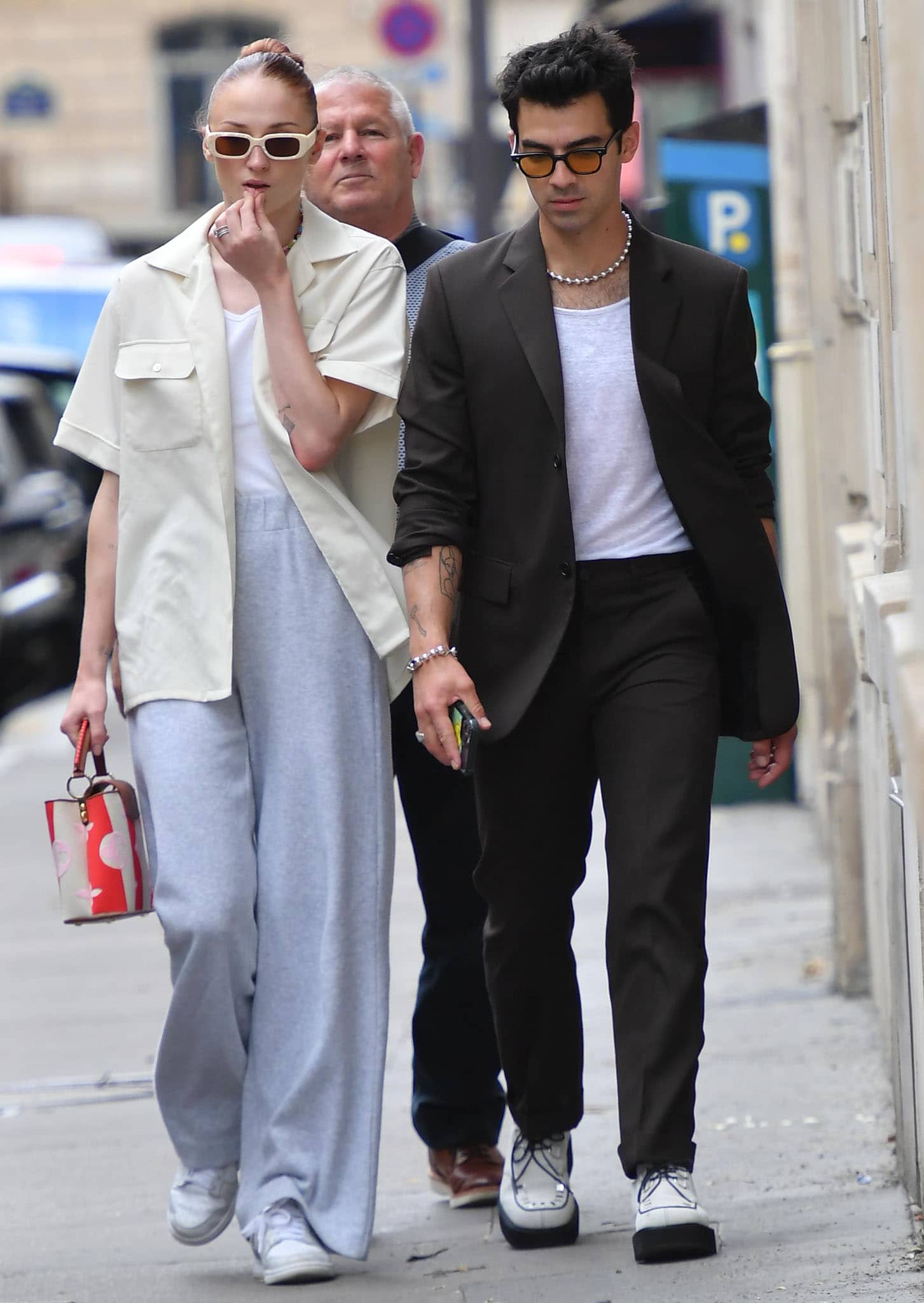 Sophie Turner and Joe Jonas hit the streets of Paris during Paris Fashion Week on July 8, 2021