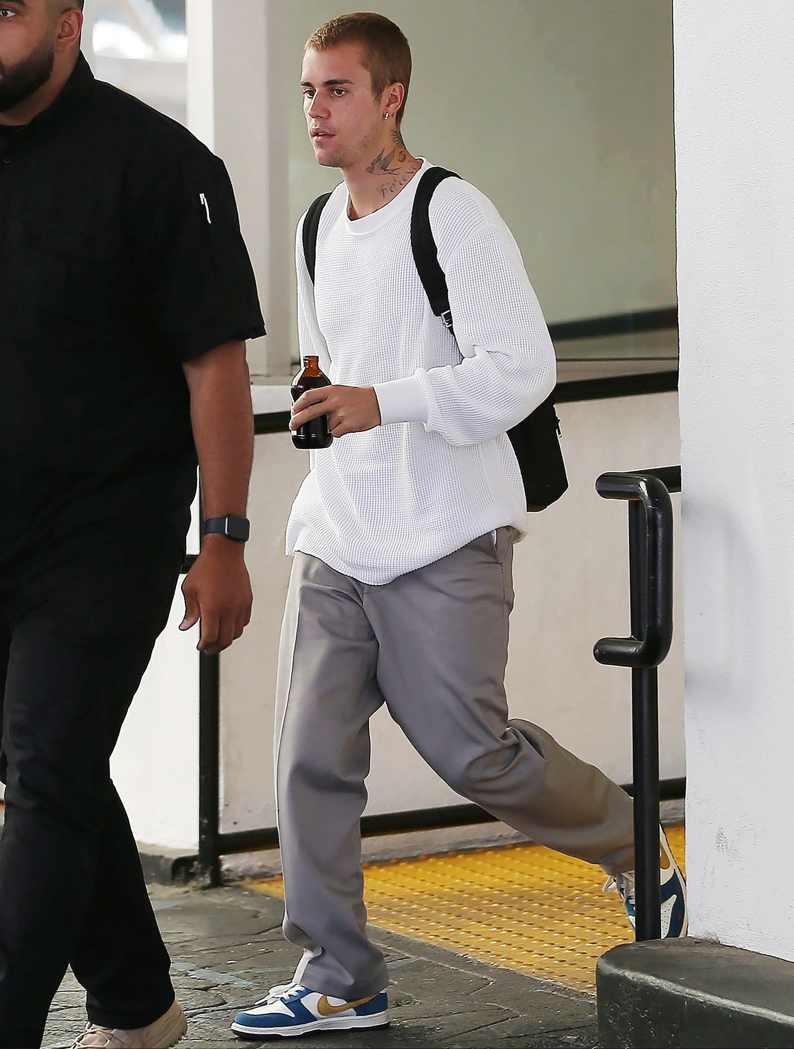 Justin Bieber leaving a skincare clinic in Beverly Hills with his wife Hailey