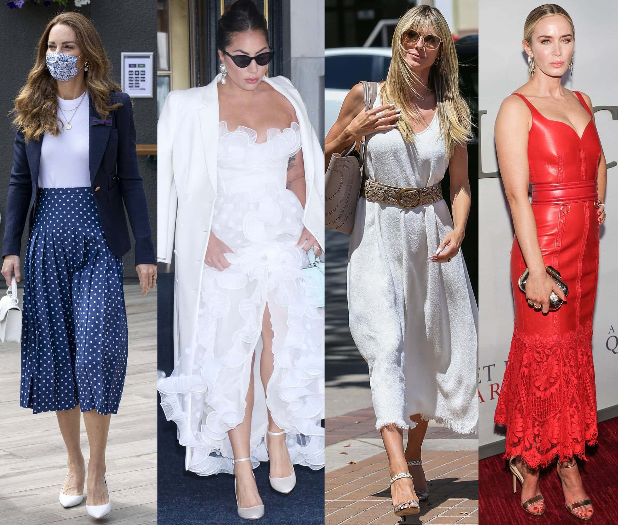 Kate Middleton, Lady Gaga, Heidi Klum, and Emily Blunt wearing Jimmy Choos