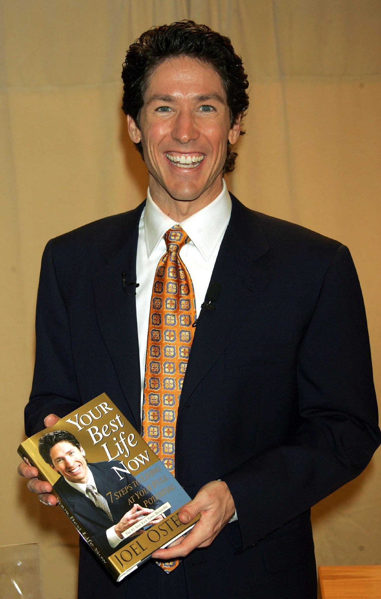 Pastor Joel Osteen, pictured at his Your Best Life Now book signing in 2005, is currently a multi-millionaire with an estimated net worth of $50 million