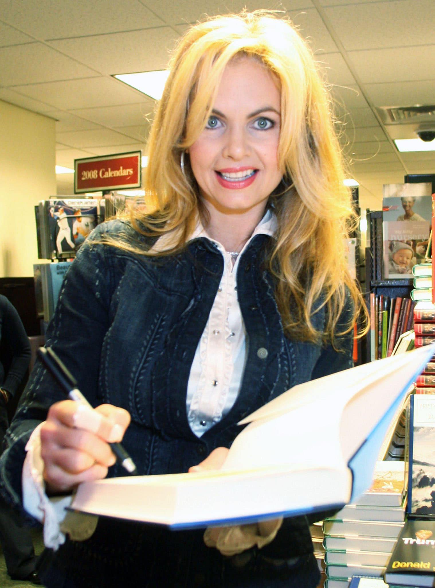 Victoria Osteen, pictured signing Pastor Joel's Become a Better You book in 2007, allegedly assaulted a flight attendant in 2008