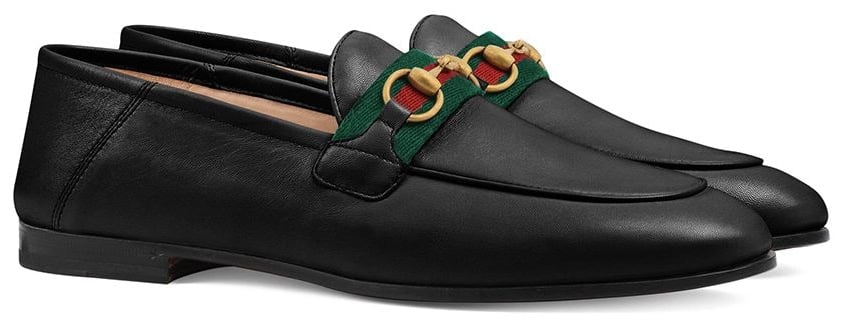 A classic pair of Gucci shoes that feature the fashion house's horse-bit detailing