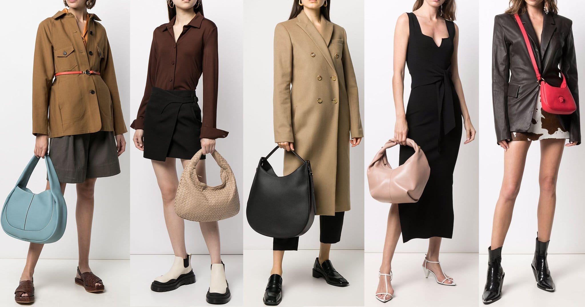A hobo bag comes in different sizes but it is easily identified by its crescent silhouette and slouchy look