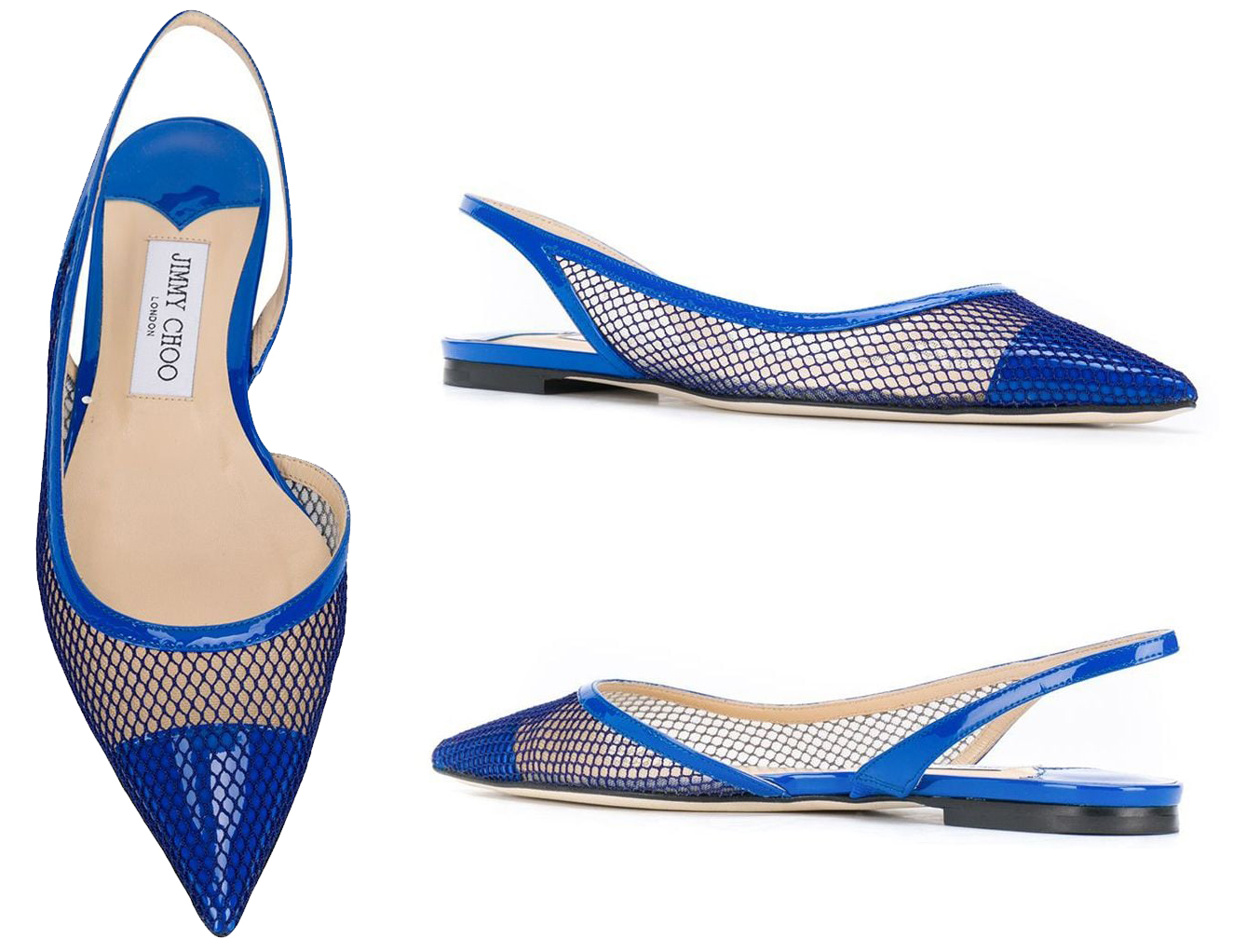 The Fetto slingback shoes come in several versions, including the mesh-paneled ballerina