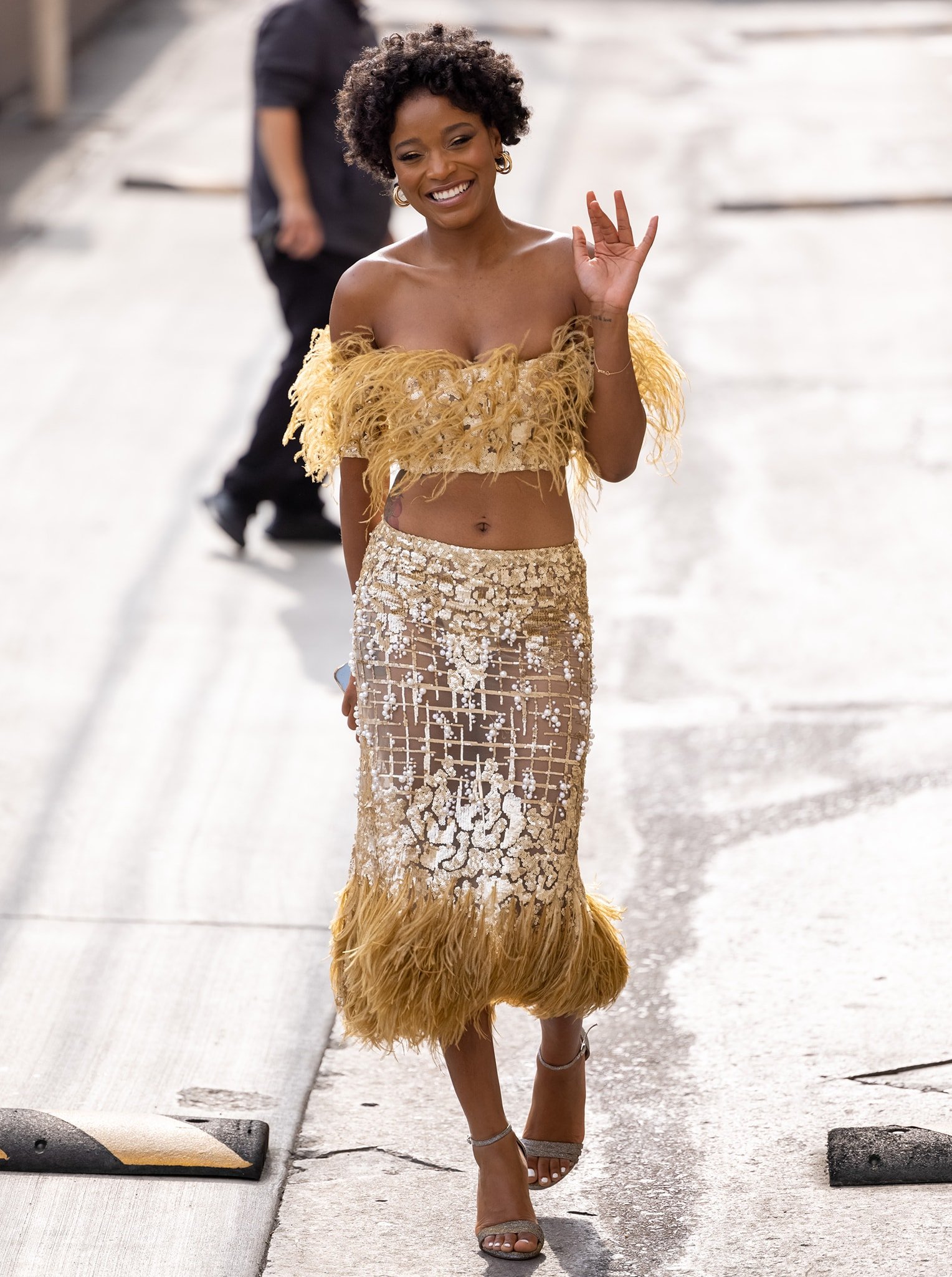 Keke Palmer heading to Jimmy Kimmel Live studios on August 18, 2021