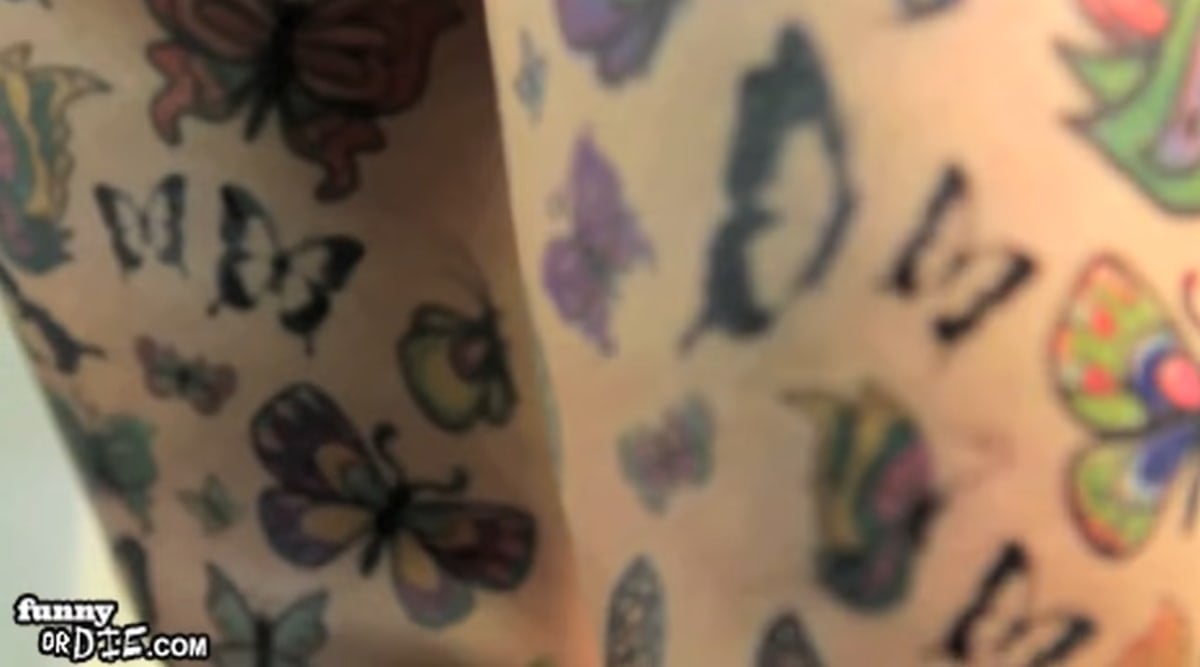 Kristen Bell has 72 butterfly tattoos for each year the South African apartheid was enacted