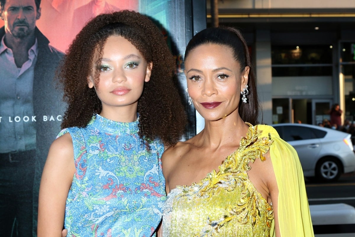 Thandiwe Newton and look-alike daughter Nico Parker at the Reminiscence Los Angeles premiere