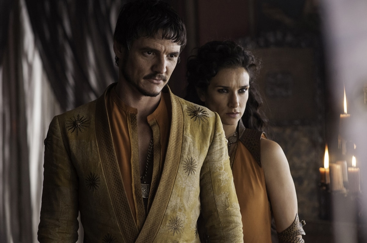 Pedro Pascal as Oberyn Martell and Indira Varma as Ellaria Sand in Game of Thrones