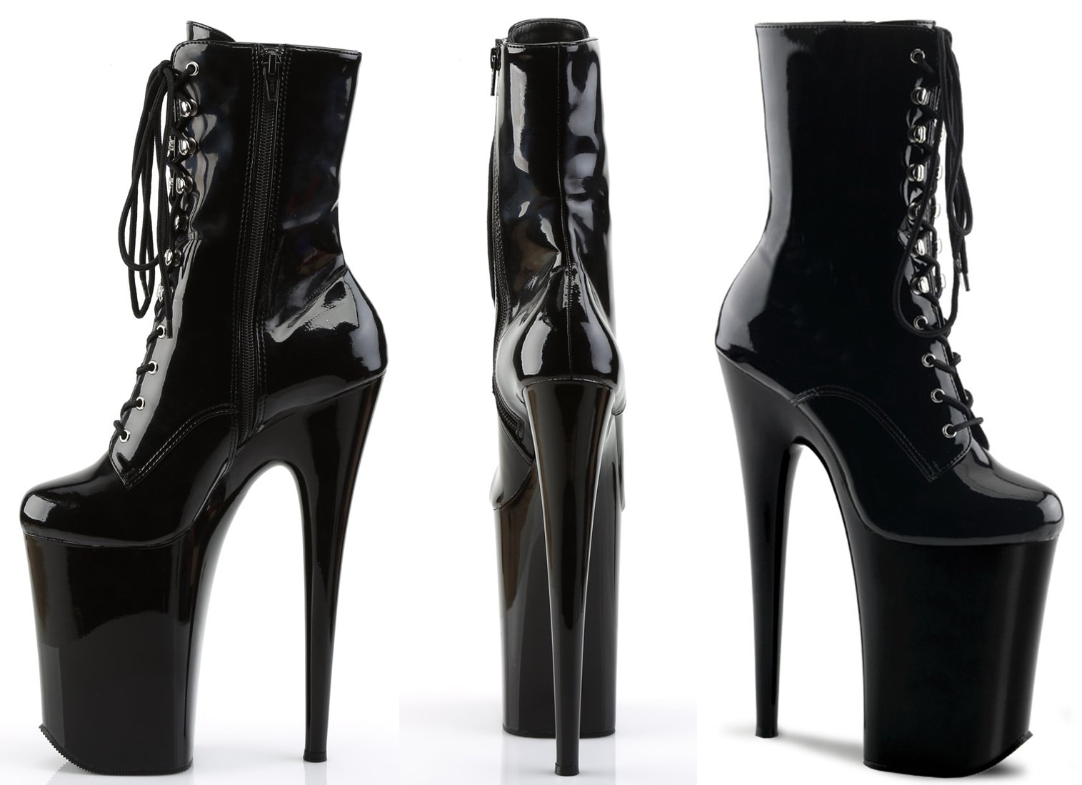 The Infinity boots by Pleaser boast 9-inch towering heels and 5.25-inch platforms