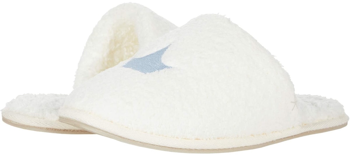 These Barefoot Dreams CozyChic Disney Cinderella slippers are crafted from a luxurious, buttery soft knit spun from ultra-fine nylon and rayon from bamboo