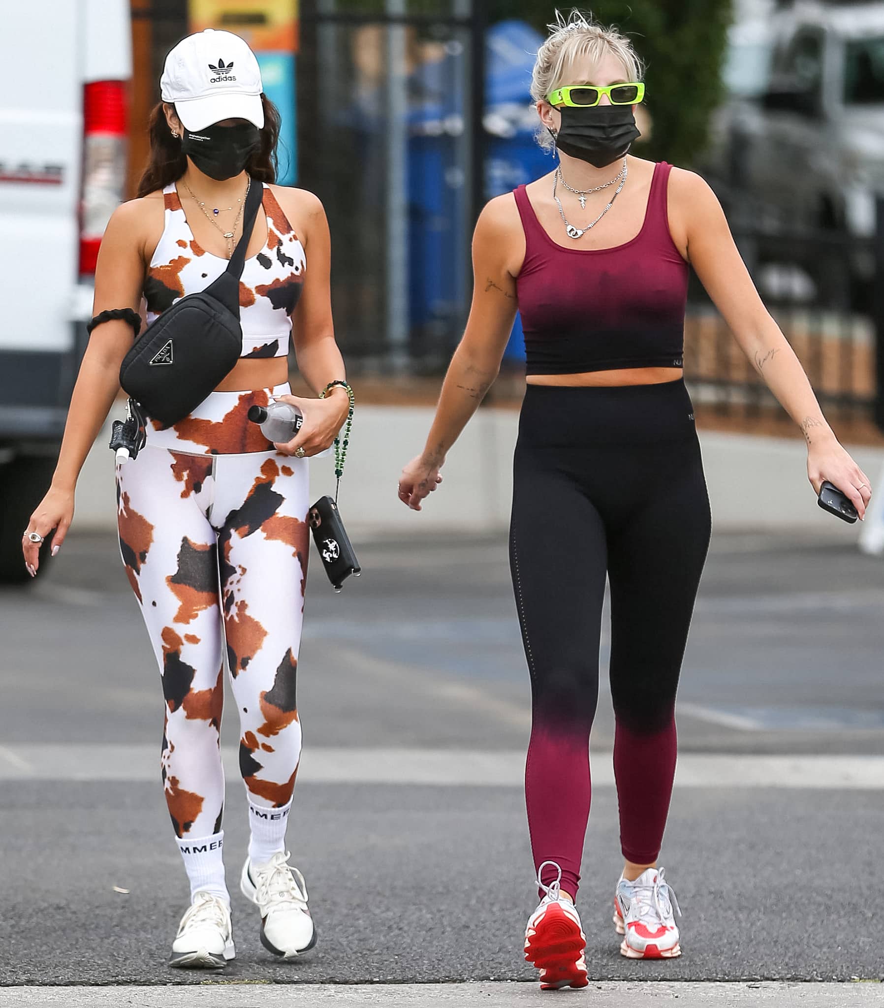 Vanessa Hudgens and best friend GG Magree heading to a gym in Studio City on August 18, 2021