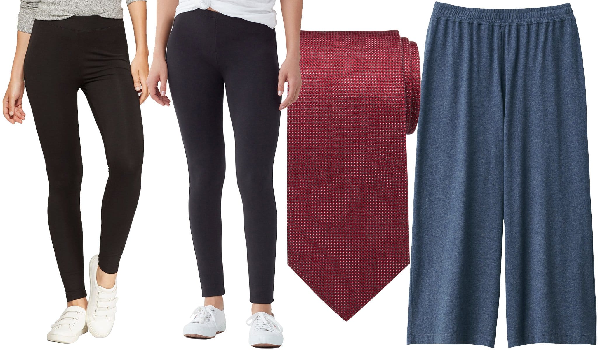 Rayon is commonly found in athletic wear like Target's $14.99 high-waisted leggings and Splendid's $158 French-Terry leggings as well as in accessories like Men's Warehouse's $50 necktie and in casual wear like Muji's $20 pants