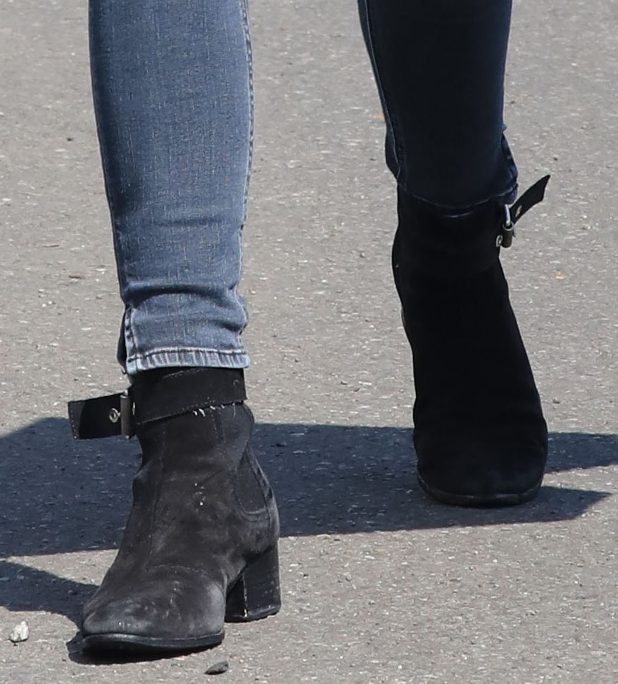 Ashley Benson completes biker babe look with Rag & Bone Wilson booties