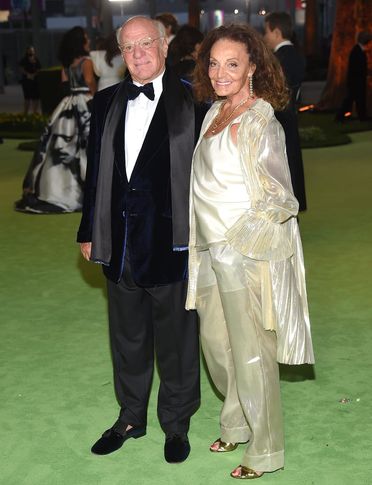 Fashion designer Diane von Fürstenberg and her husband, American businessman Barry Charles Diller, attend The Academy Museum of Motion Pictures Opening Gala