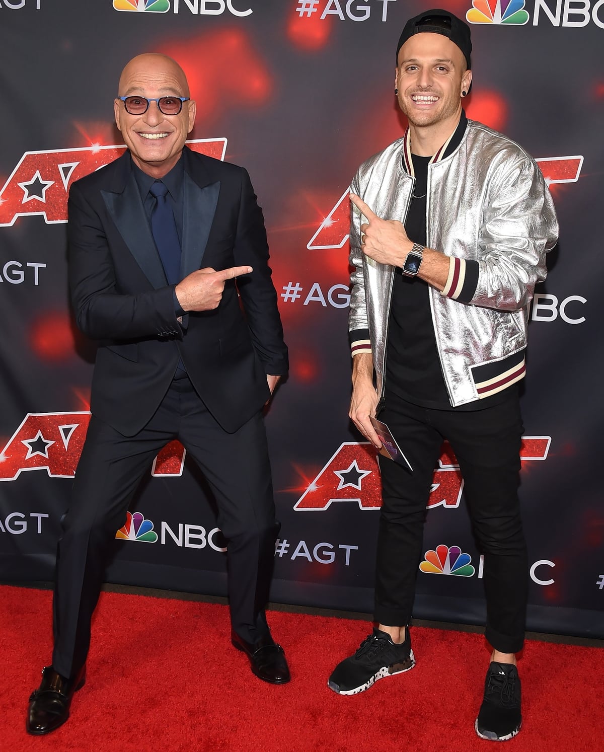 Howie Mandel (L) posing with Dustin Tavella, the Christian magician winner of NBC's hit series "America’s Got Talent"