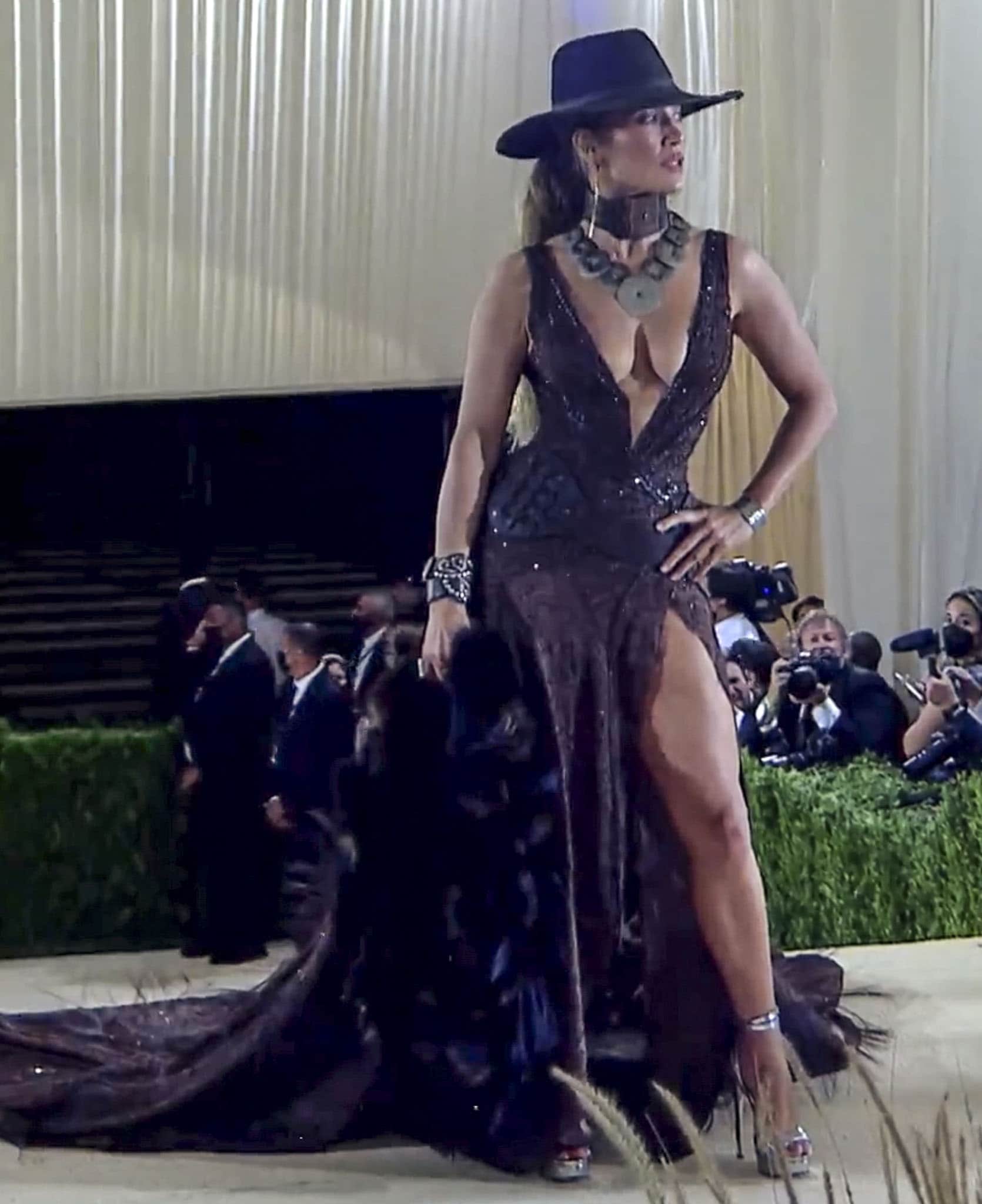 Jennifer Lopez embraces the wild, wild west in Ralph Lauren gown at the 2021 Met Gala on September 13, 2021