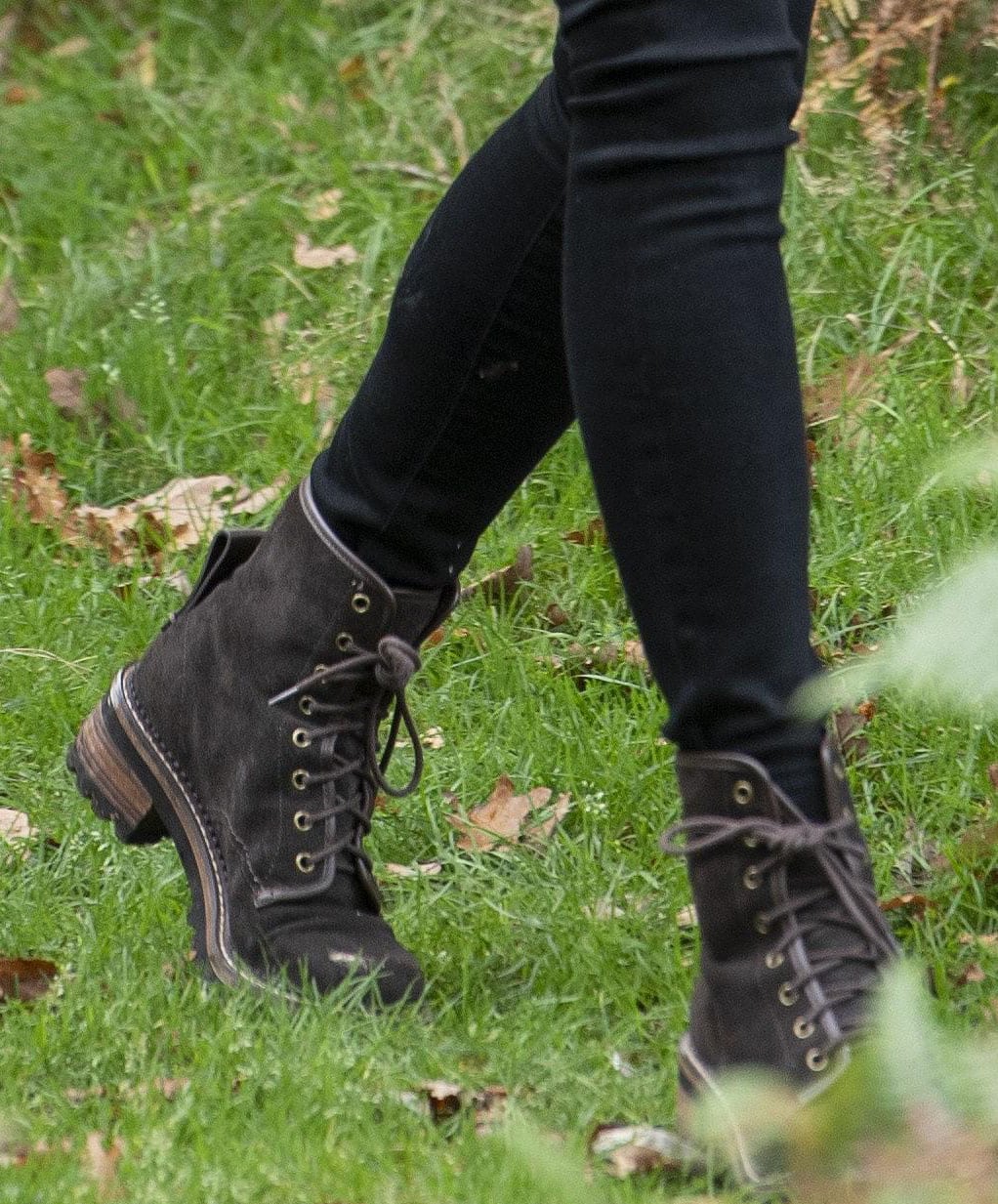 Kate Middleton completes her outdoor look with brown suede boots from See By Chloé
