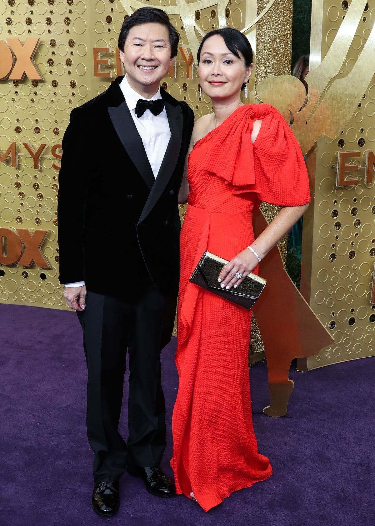 Ken Jeong and Tran Jeong attend the 71st Emmy Awards at Microsoft Theater