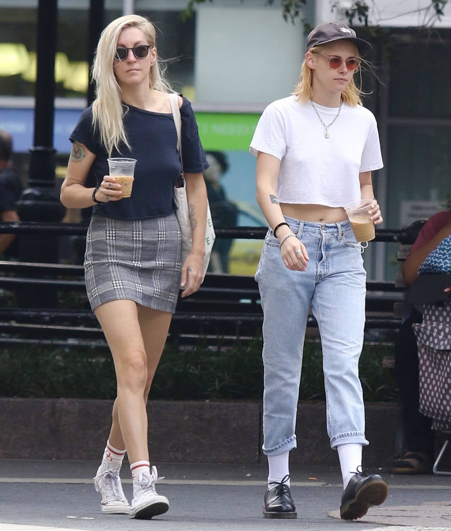 Kristen Stewart steps out with long-time girlfriend Dylan Meyer for a coffee run in Manhattan Union Square Park on September 11, 2021