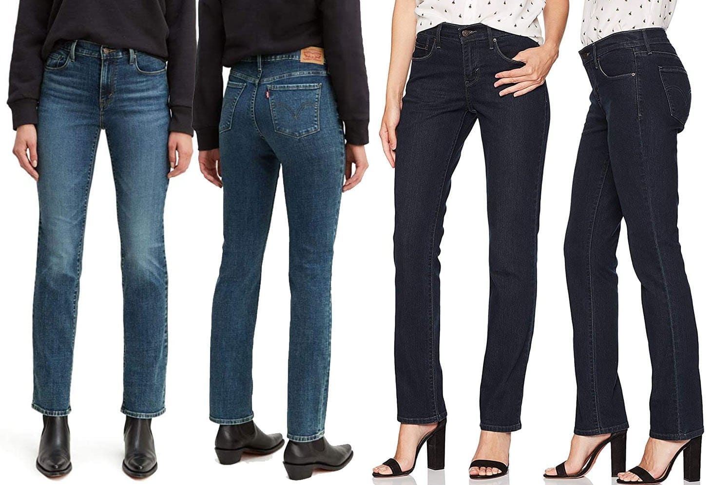 The classic straight 505 jeans are made of a cotton-polyester blend with elastane, giving a structured yet stretchy fit