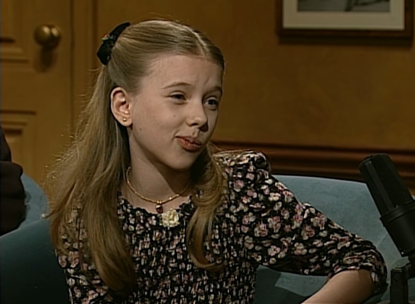 One of Scarlett Johansson's first acting jobs was as spelling bee champion Sarah Hughes on Conan O’Brien's talk show on March 15, 1994, when she was 9 years old