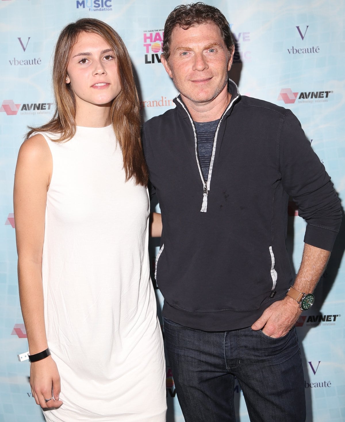 Sophie Flay and Bobby Flay at VH1 Save The Music Foundation's "Hamptons Live" benefit