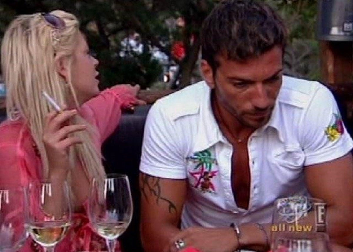 Tara Reid drinking and smoking in an episode of the American reality series Taradise in 2005