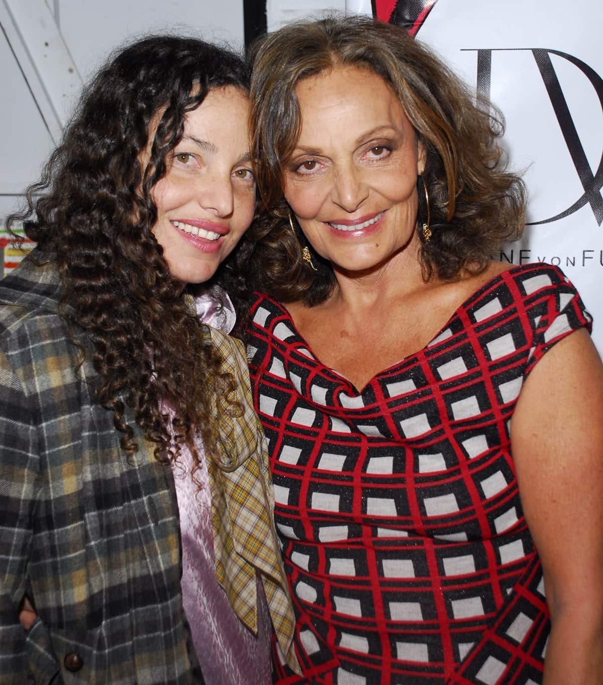 American art curator Tatiana von Fürstenberg with her mother Diane von Fürstenberg, who was born Diane Simone Michele Halfin