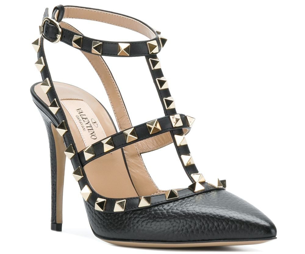 The Valentino Rockstud is defined by the caged silhouette and stud-embellished straps