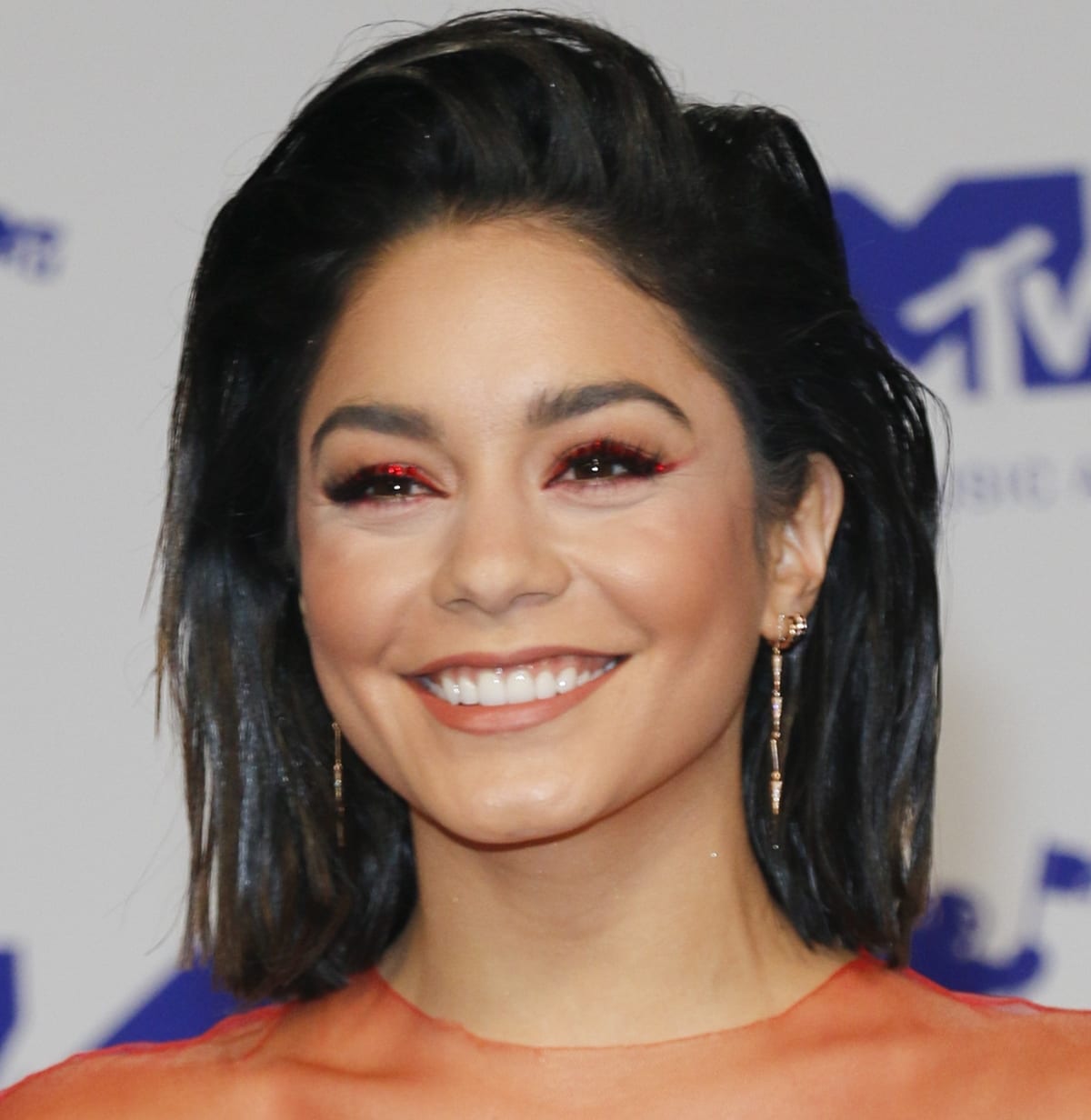 Vanessa Hudgens wears Eva Fehren five fringe drop earrings at the 2017 MTV Video Music Awards