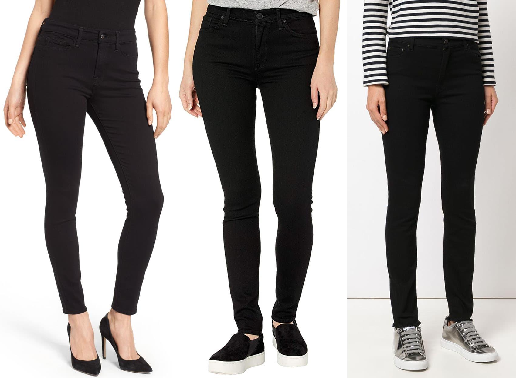 Sleek and Sophisticated: Featuring Good American's High-Rise Skinny Jeans, Hudson Jeans' Super Skinny High-Waist, and Mr & Mrs Italy's Stretch Skinny Jeans for a flattering fit