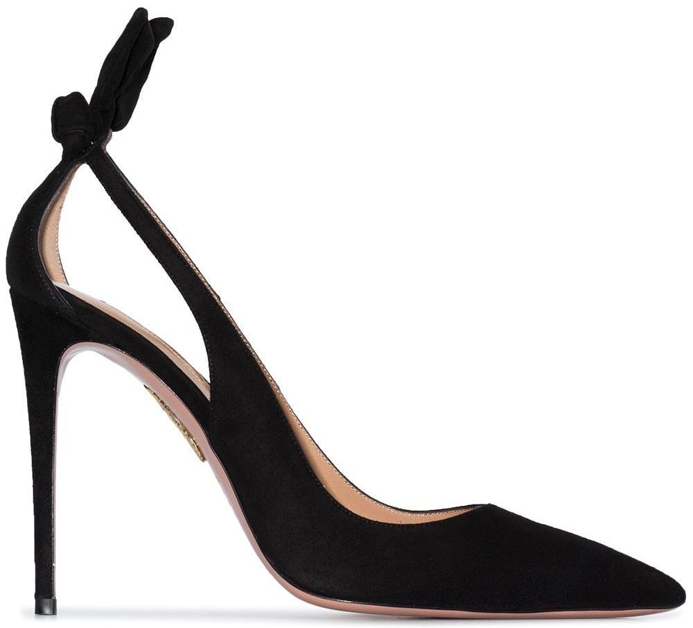 Aquazzura's Bow Tie pump has a bow-tie detail at the rear and side cutouts