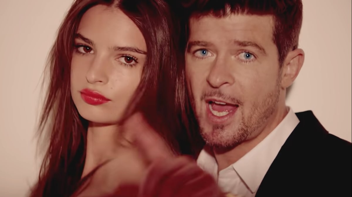 Emily Ratajkowski says in her memoir My Body that Robin Thicke sexually harassed her during the recording of the music video for his single "Blurred Lines"