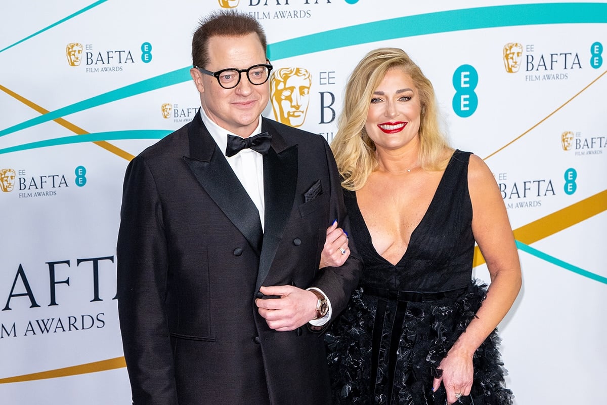 Brendan Fraser and his girlfriend, Jeanne Moore, at the 76th EE British Academy Film Awards (BAFTAs)