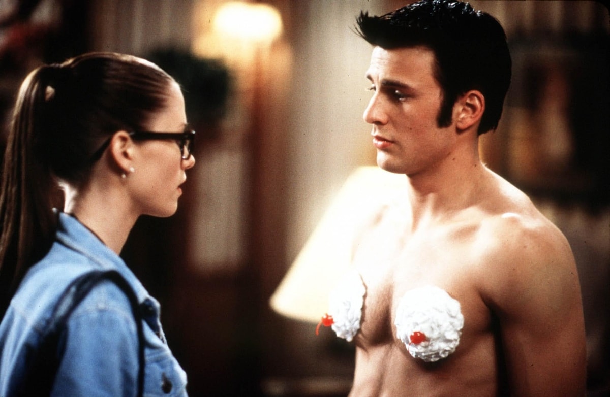 Chris Evans made his film debut as a high school footballer opposite Chyler Leigh in the 2001 American teen parody film Not Another Teen Movie