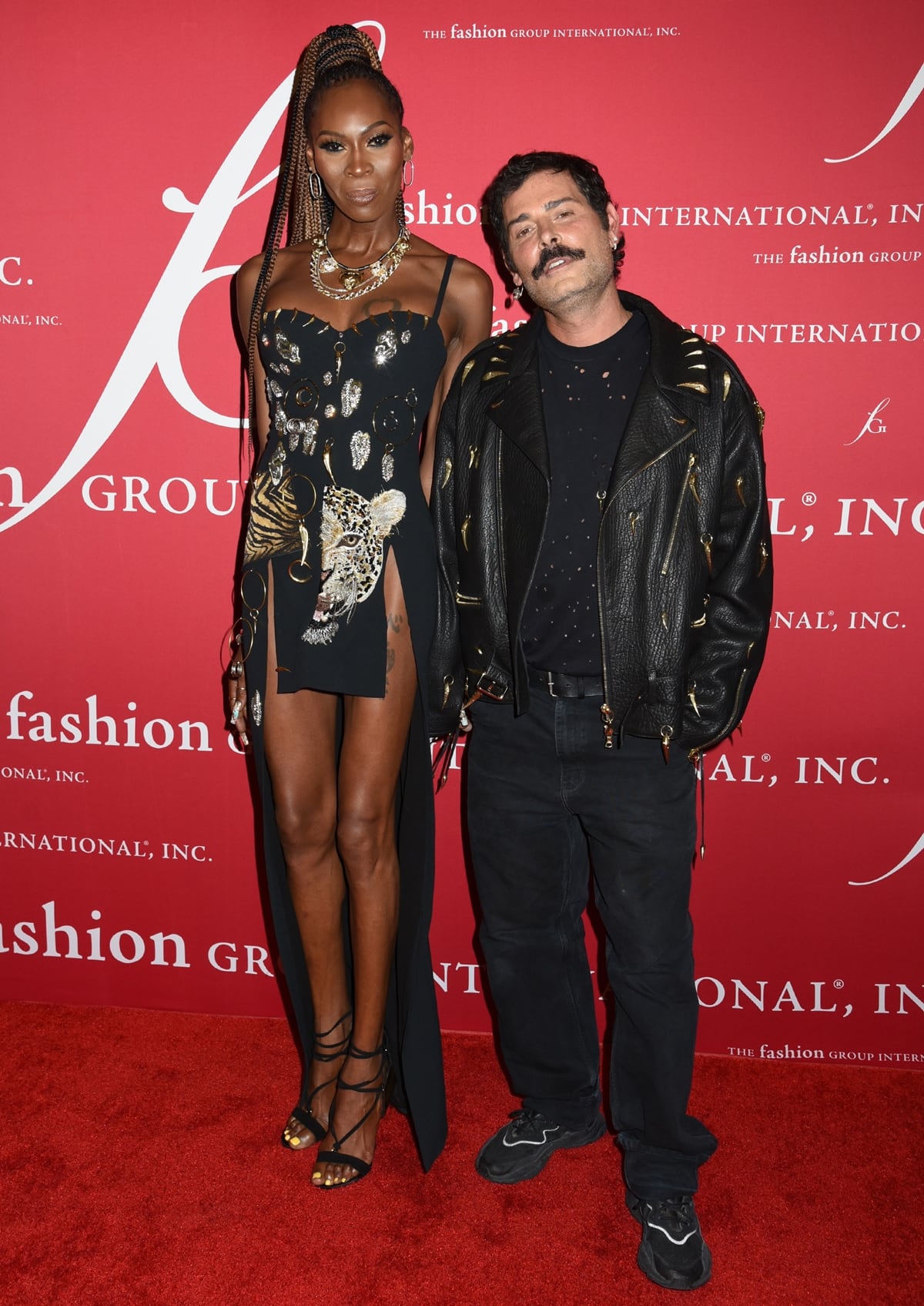 Dominique Jackson and Fausto Puglisi attend Fashion Group International Night of Stars 2021