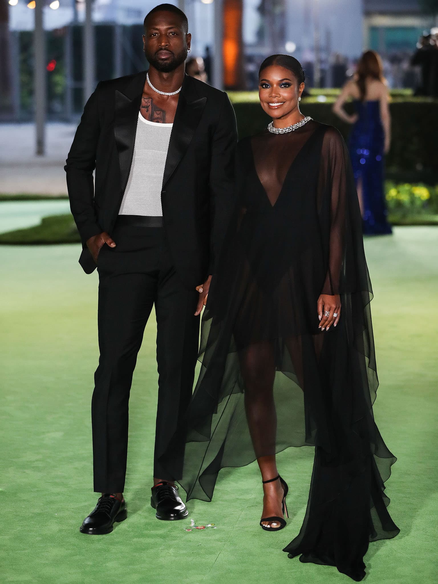 Dwyane Wade and Gabrielle Union in Alexandre Vauthier Fall 2021 Haute Couture see-through outfit at the Academy Museum of Motion Pictures Opening Gala on September 25, 2021