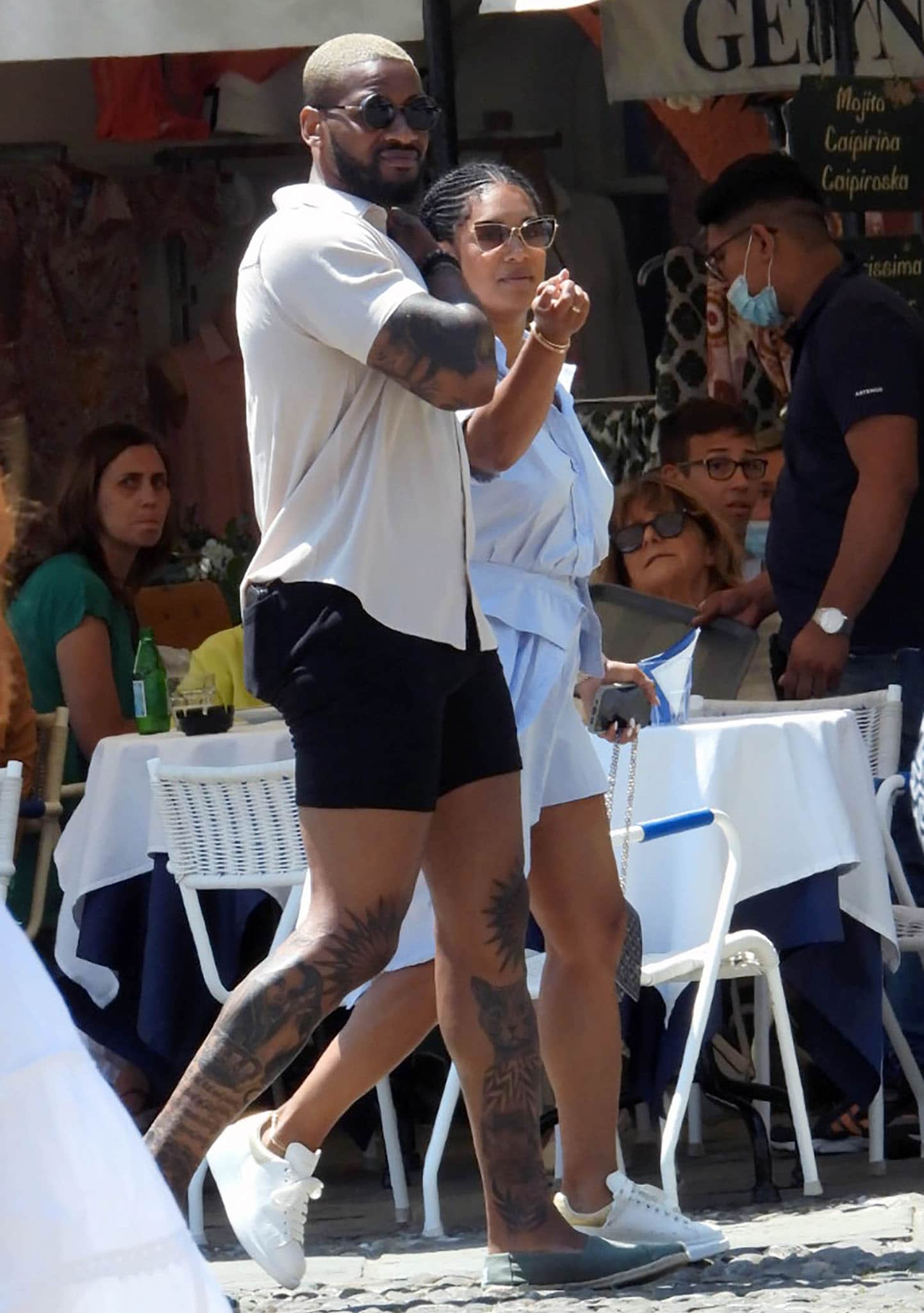 Dwyane Wade and Gabrielle Union strolling in Portofino, Italy on July 11, 2021