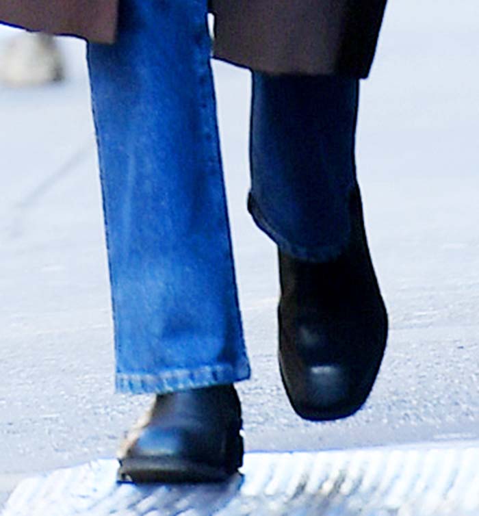 Kendall Jenner completes an understated fall look with The Row Garden Chelsea boots