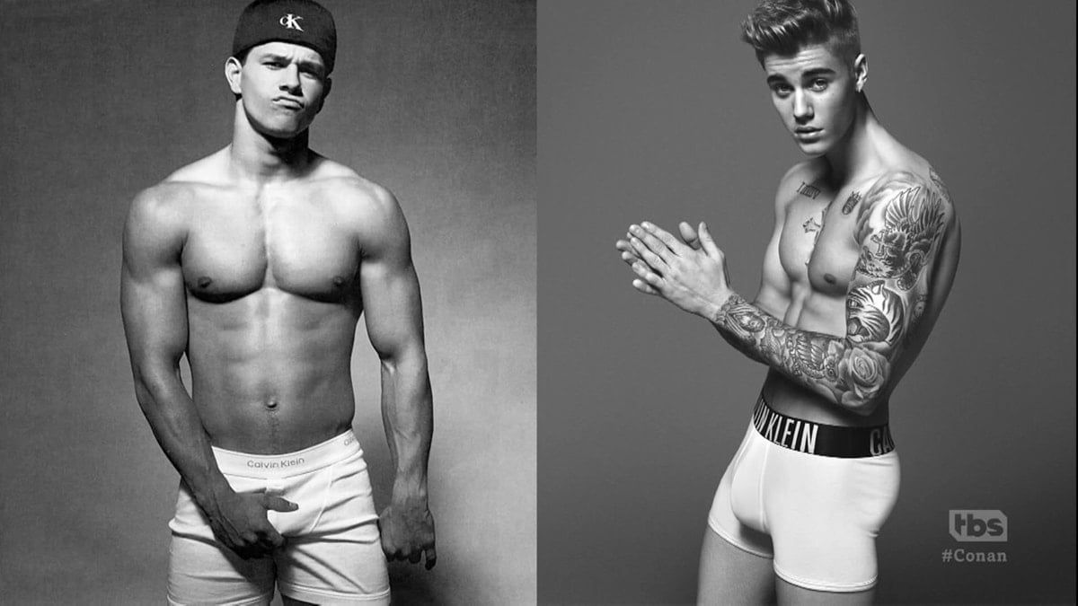 Justin Bieber was so proud of his ads for Calvin Klein that he decided to send the photos to his friend Mark Wahlberg, who was a model for the underwear brand when he was younger
