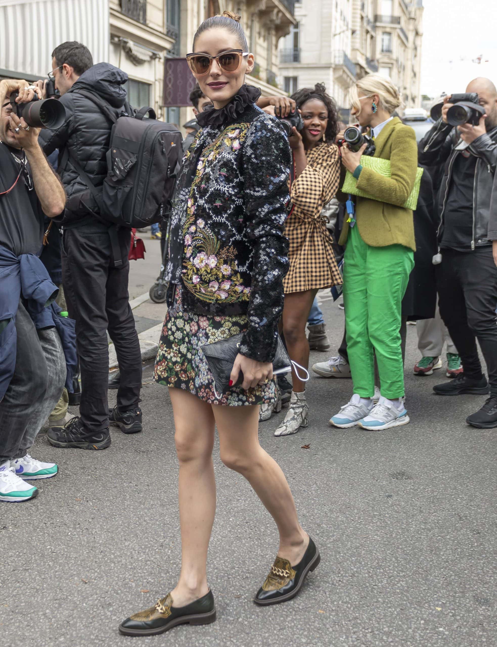 Olivia Palermo at the Giambattista Valli Womenswear Spring/Summer 2022 runway show during Paris Fashion Week on October 4, 2021