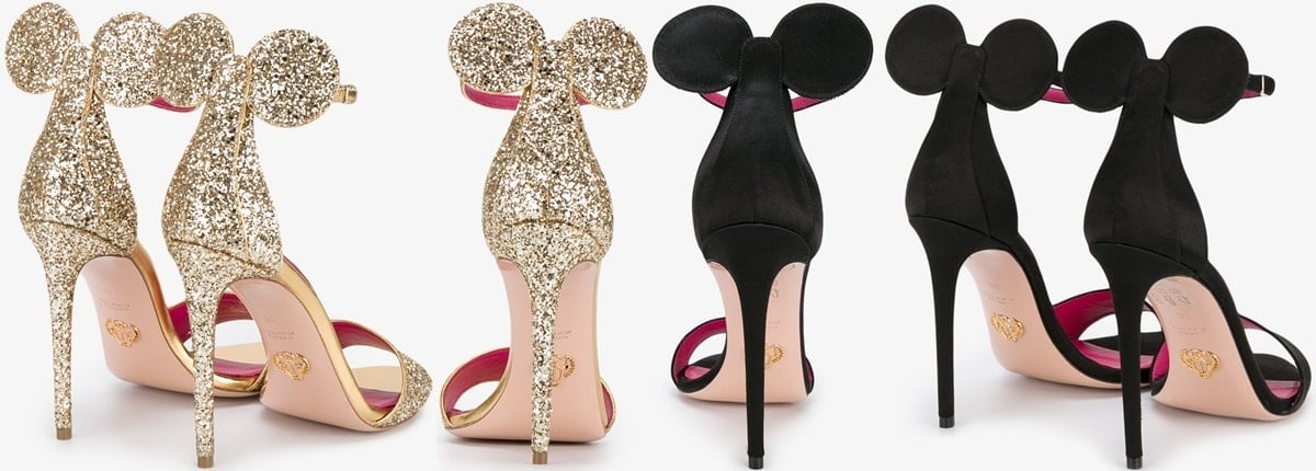 The Oscar Tiye 'Minnie' sandals are named after Minnie Mouse, a cartoon character created by The Walt Disney Company