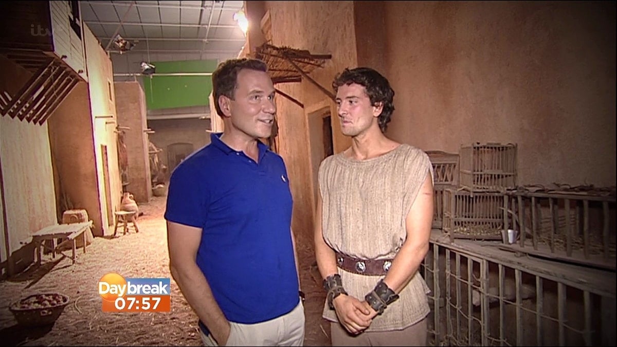 Daybreak's Richard Arnold interviews Jack Donnelly on the set of Atlantis about playing Jason in the British fantasy-adventure television series