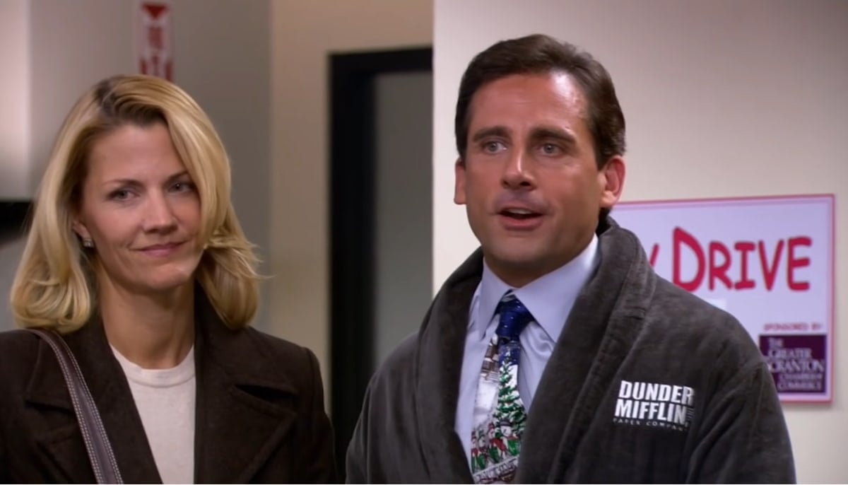 Michael Scott's girlfriend in The Office, Carol Stills, was played by Steve Carell's real-life wife Nancy Ellen Carell (née Walls)