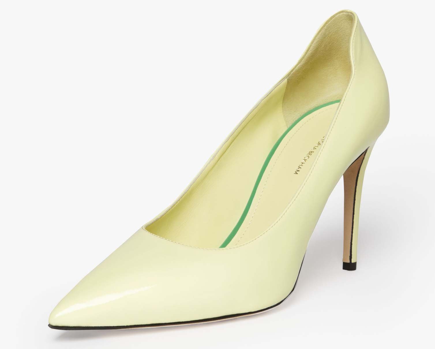 These pumps feature a classic silhouette with elegant back and high stiletto heels