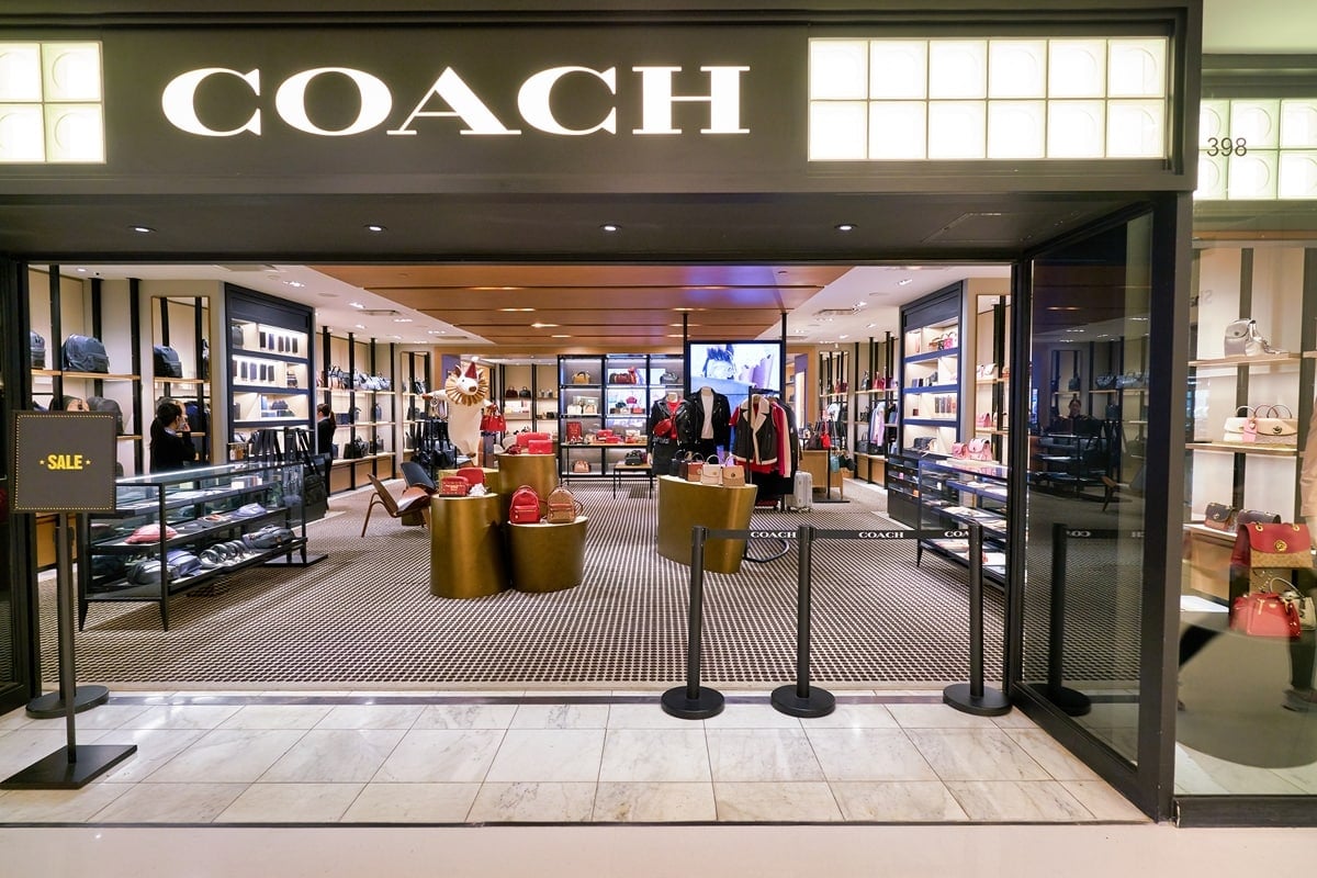 Entrance to Coach store in New Town Plaza shopping mall in Hong Kong, China